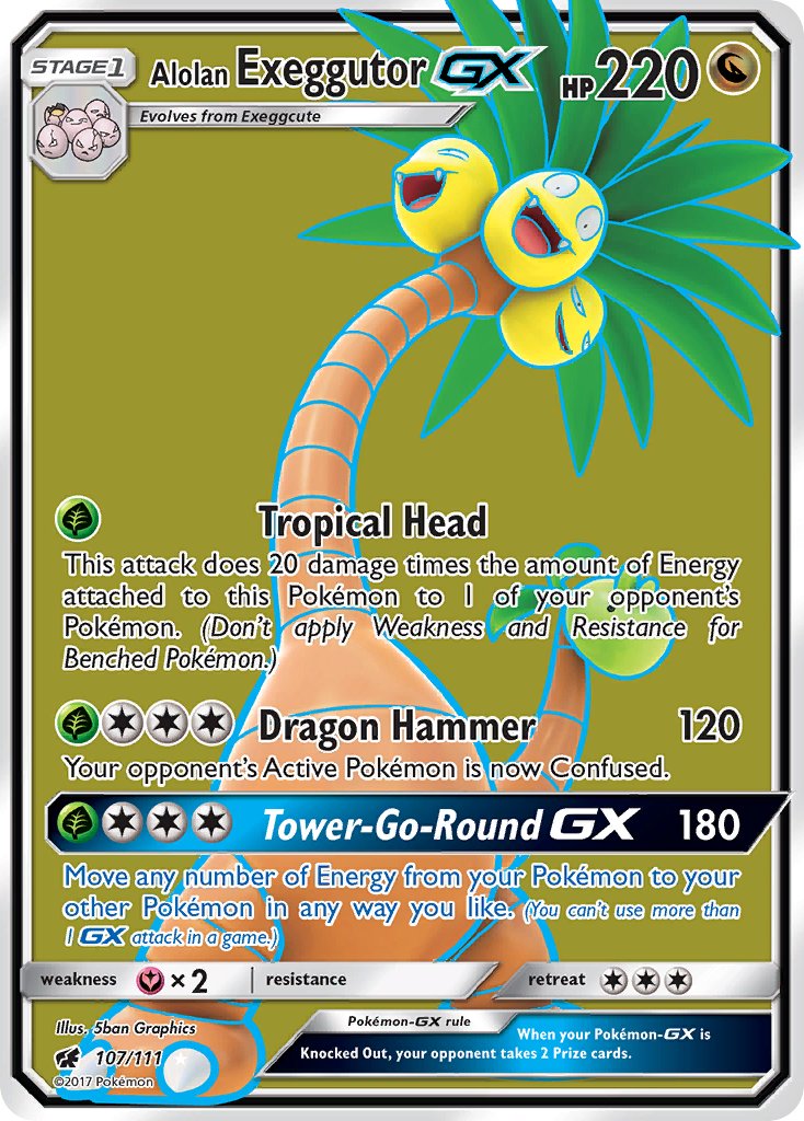 Alolan Exeggutor GX FULL ART 107-111