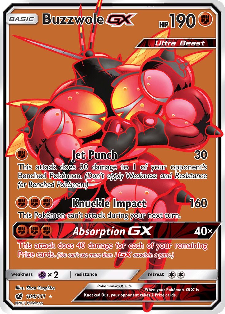 Buzzwole GX FULL ART 104-111