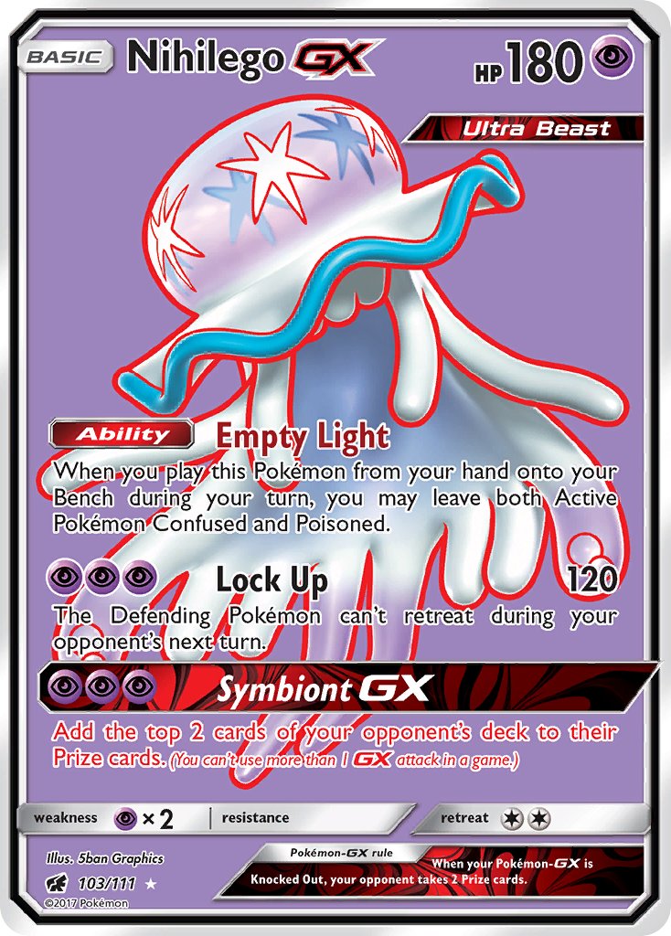 Nihilego GX FULL ART 103-111