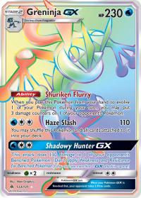 pokemon sm forbidden light greninja gx 133 131 rainbow