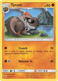 pokemon sm forbidden light tyrunt 68 131