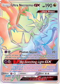 pokemon sm forbidden light ultra necrozma gx 140 131 rainbow