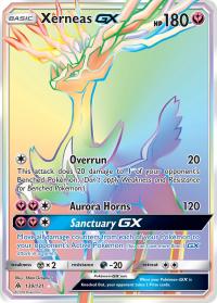 pokemon sm forbidden light xerneas gx 139 131 rainbow