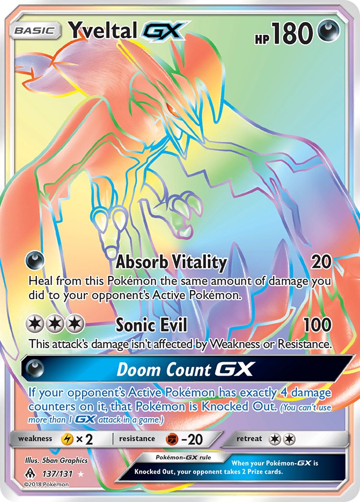 Yveltal GX 137-131 (RAINBOW)