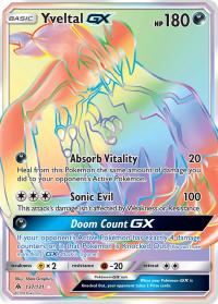 pokemon sm forbidden light yveltal gx 137 131 rainbow