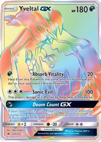 pokemon sm forbidden light yveltal gx 137 131 rainbow