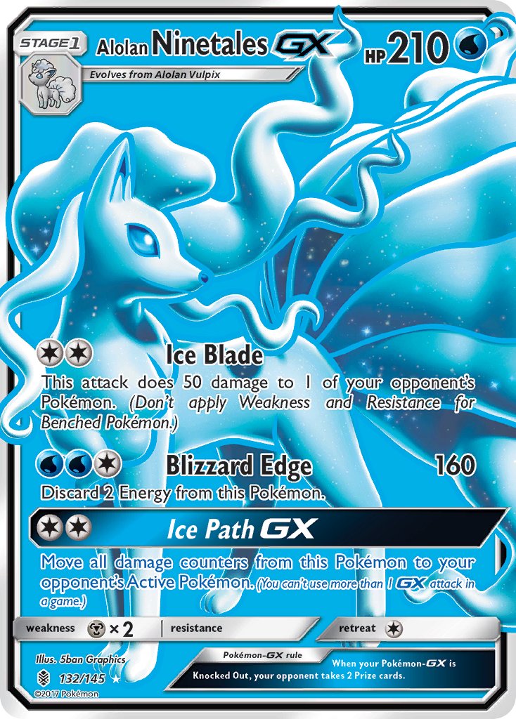 Alolan Ninetales GX FULL ART 132-145