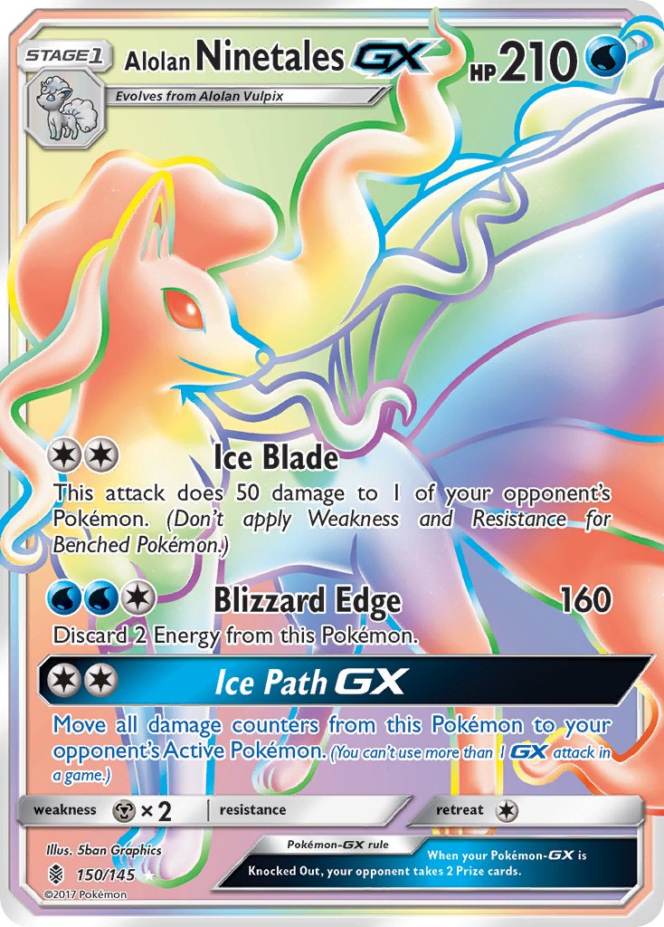 Alolan Ninetales GX (RAINBOW) 150-145