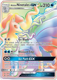 pokemon sm guardians rising alolan ninetales gx rainbow 150 145