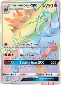 pokemon sm guardians rising incineroar gx rainbow 147 145