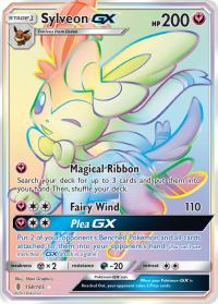 pokemon sm guardians rising sylveon gx 158 145 rainbow rare