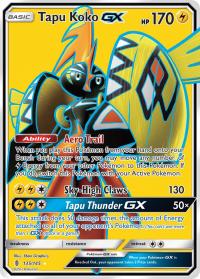 pokemon sm guardians rising tapu koko gx full art 135 145