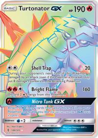 pokemon sm guardians rising turtonator gx rainbow 148 145