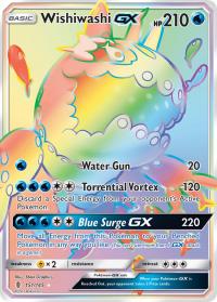 pokemon sm guardians rising wishiwashi gx rainbow 151 145