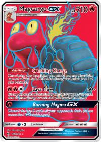 pokemon sm lost thunder magcargo gx 198 214 full art