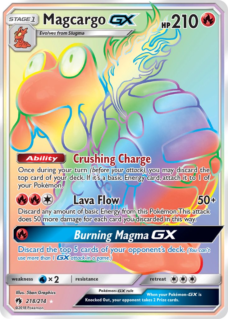 Magcargo GX 218-214 (RAINBOW)