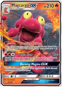 pokemon sm lost thunder magcargo gx 44 214