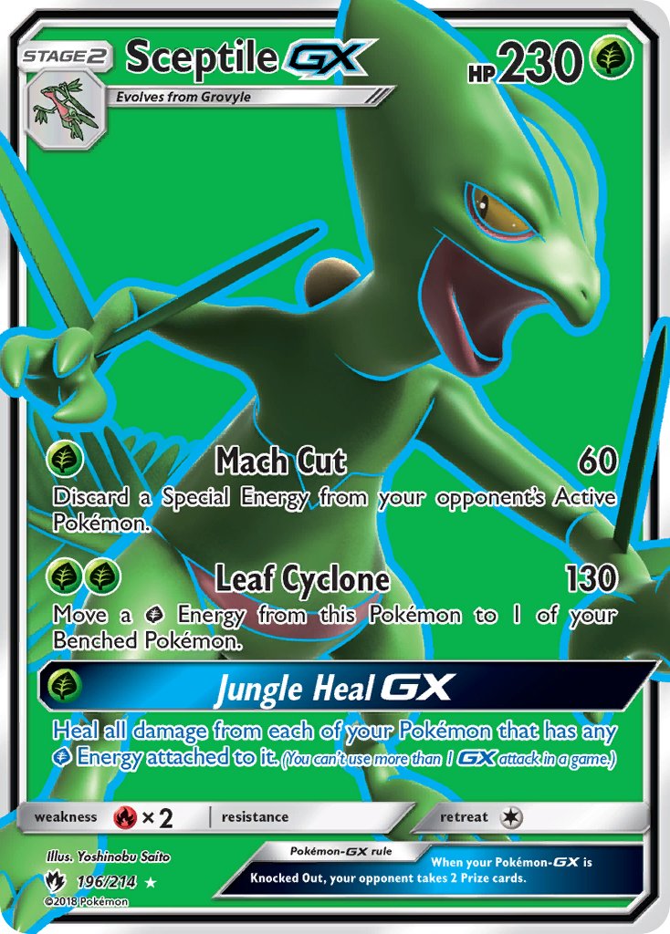 Sceptile GX 196-214 - FULL ART