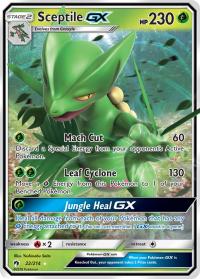 pokemon sm lost thunder sceptile gx 22 214