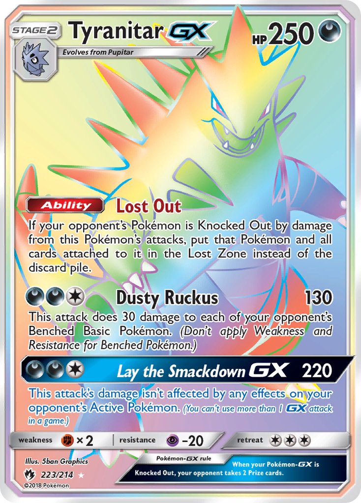 Tyranitar GX 223-214 (RAINBOW)