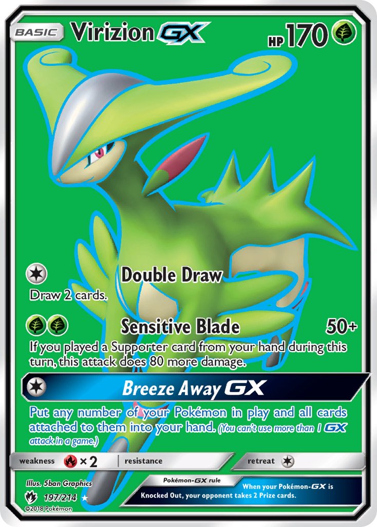 Virizion GX 197-214 - FULL ART