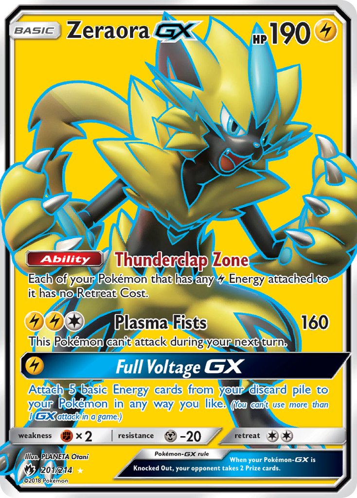 Zeraora GX 201-214 - FULL ART