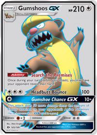 pokemon sm sun moon base set gumshoos gx full art 145 149