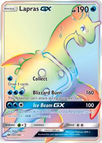 pokemon sm sun moon base set lapras gx 151 149 rainbow