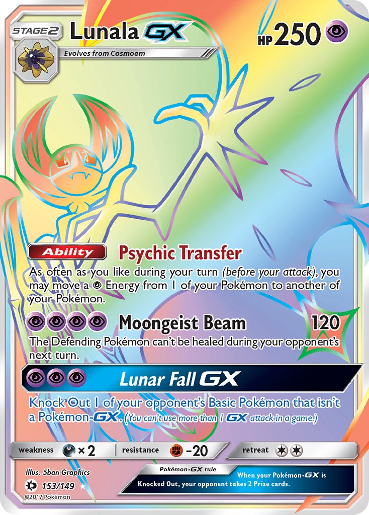 Lunala GX 153-149 (RAINBOW)