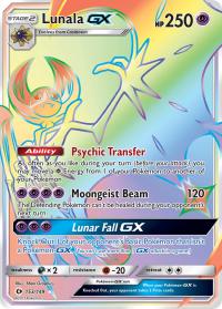 pokemon sm sun moon base set lunala gx 153 149 rainbow