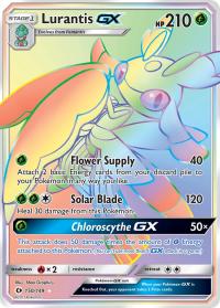 pokemon sm sun moon base set lurantis gx 150 149 rainbow