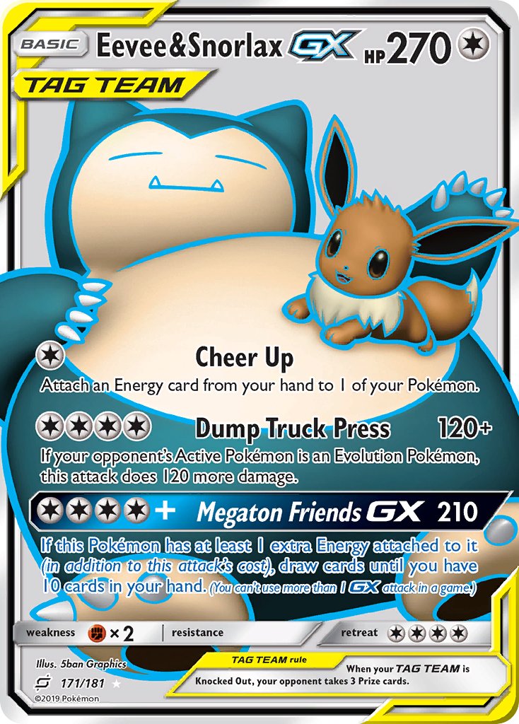 Eevee & Snorlax GX 171-181 - FULL ART