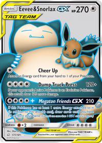 pokemon sm team up eevee snorlax gx 171 181 full art