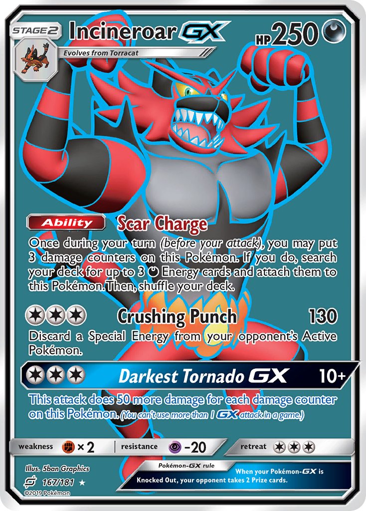 Incineroar GX 167-181 - FULL ART