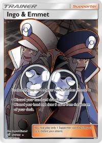 pokemon sm team up ingo emmet 176 181 full art