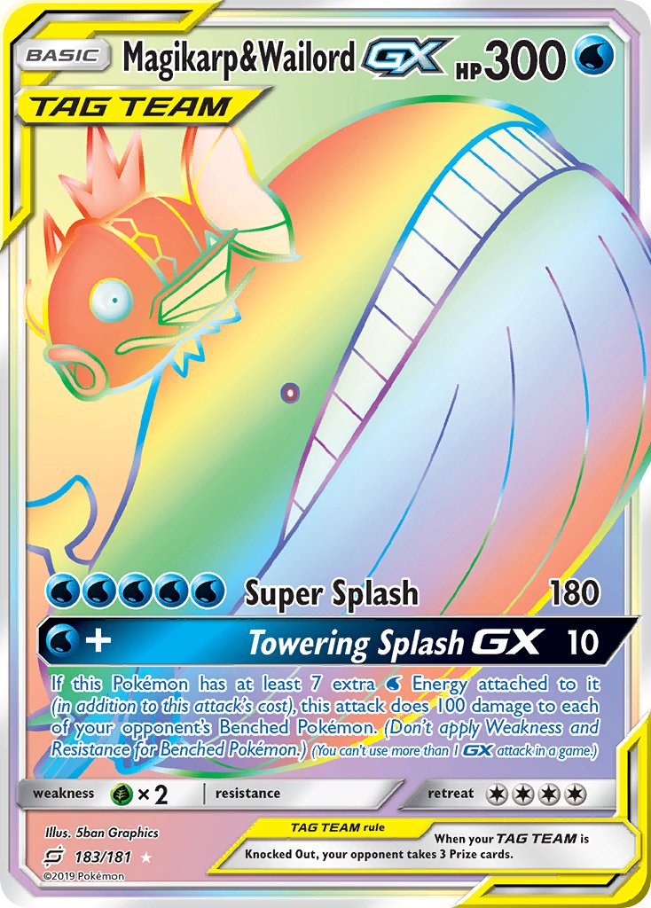 Magikarp & Wailord GX 183-181 (RAINBOW)