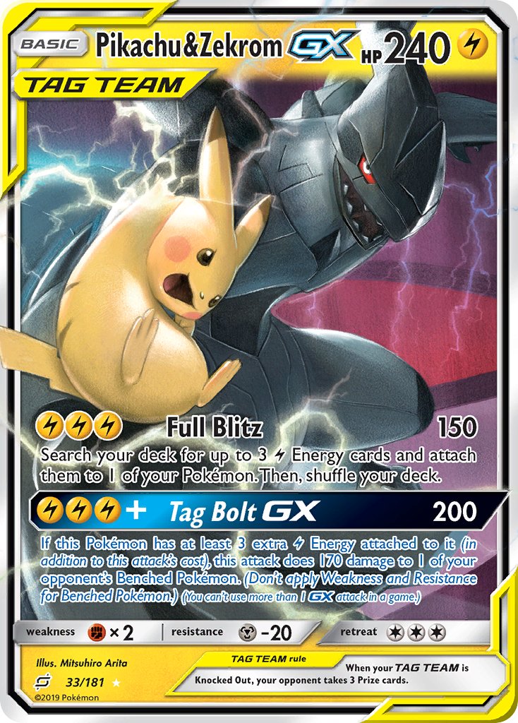 Pikachu & Zekrom GX 33-181