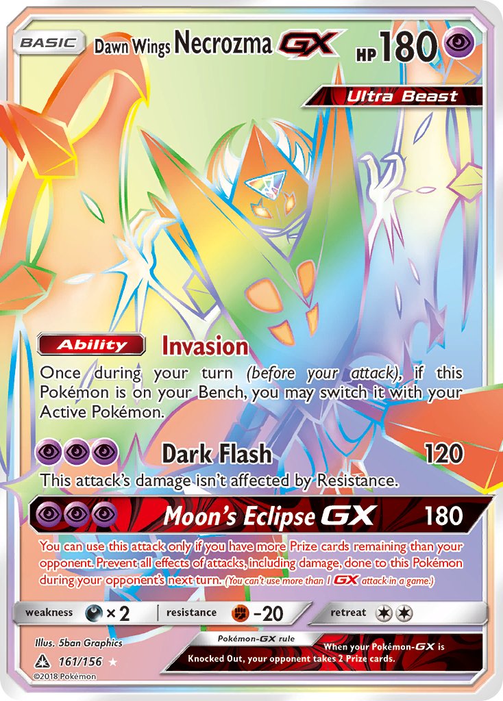 Dawn Wings Necrozma GX 161-156 (RAINBOW)