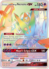 pokemon sm ultra prism dawn wings necrozma gx 161 156 rainbow