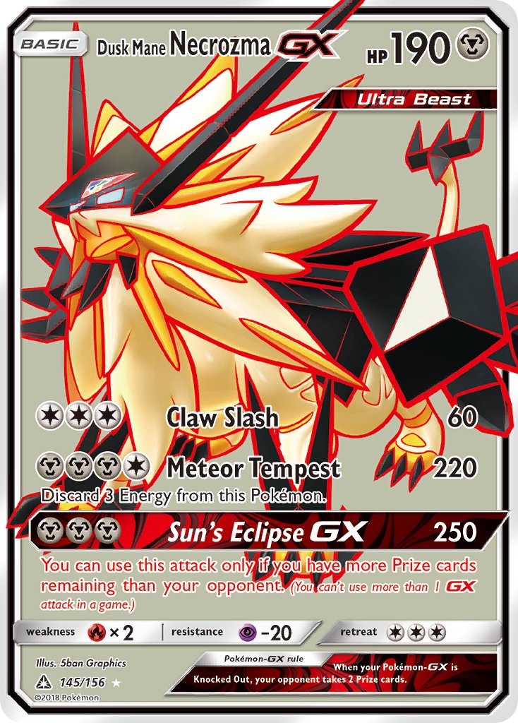 Dusk Mane Necrozma GX 145-156 FULL ART