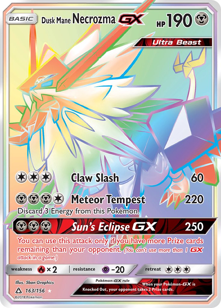 Dusk Mane Necrozma GX 163-156 (RAINBOW)