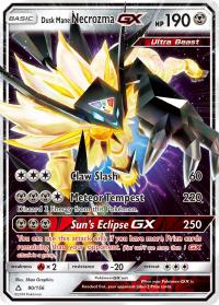 pokemon sm ultra prism dusk mane necrozma gx 90 156