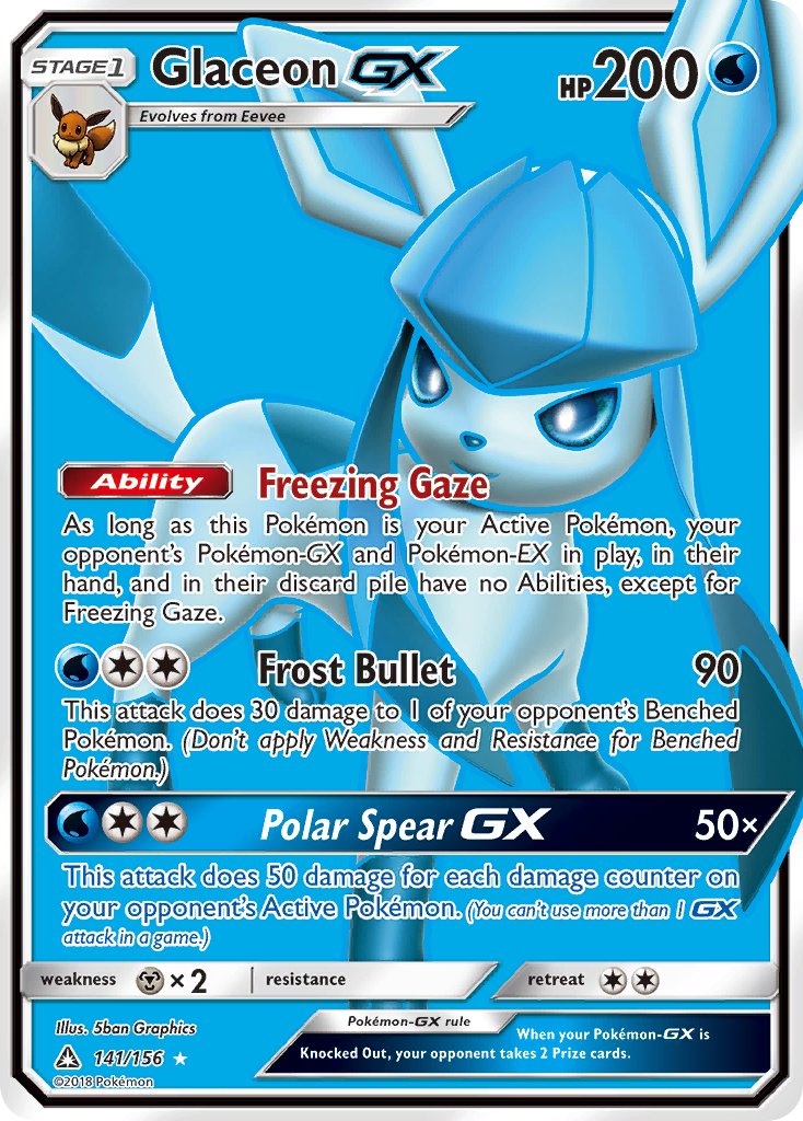 Glaceon GX 141-156 FULL ART