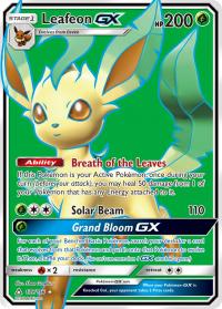 pokemon sm ultra prism leafeon gx 139 156 full art