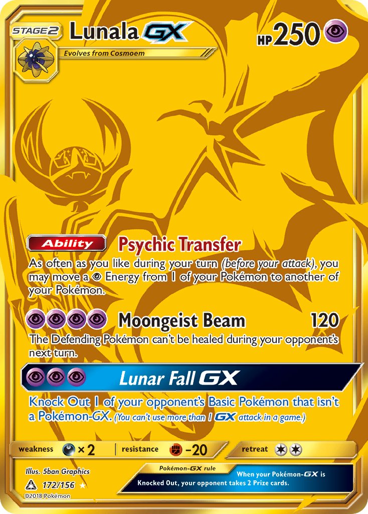 Lunala GX 172-156 (SECRET RARE)