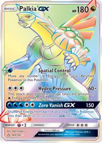 pokemon sm ultra prism palkia gx 165 156 rainbow