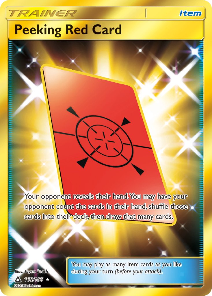 Peeking Red Card 169-156 (SECRET RARE)