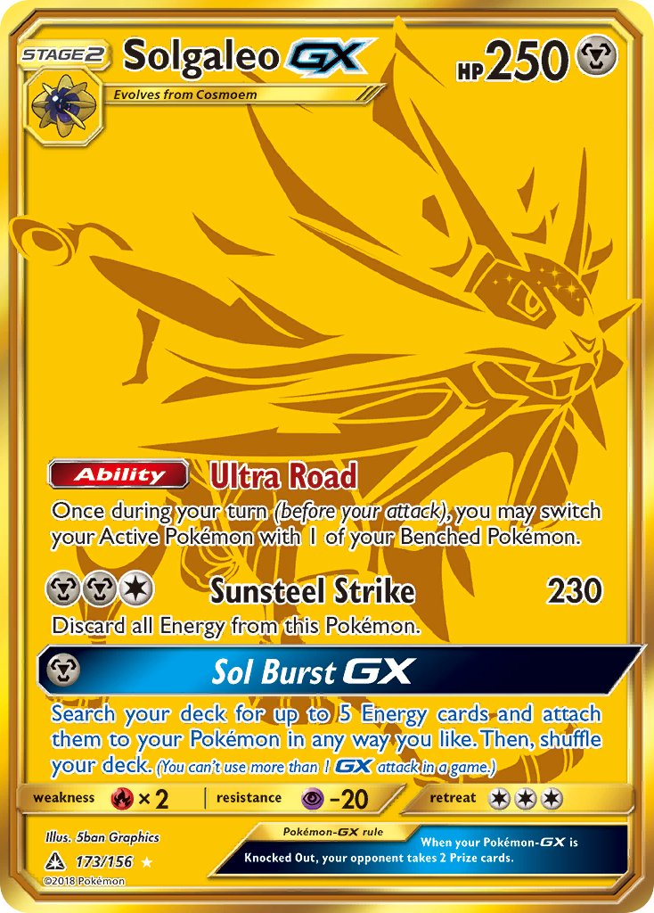 Solgaleo GX 173-156 (SECRET RARE)