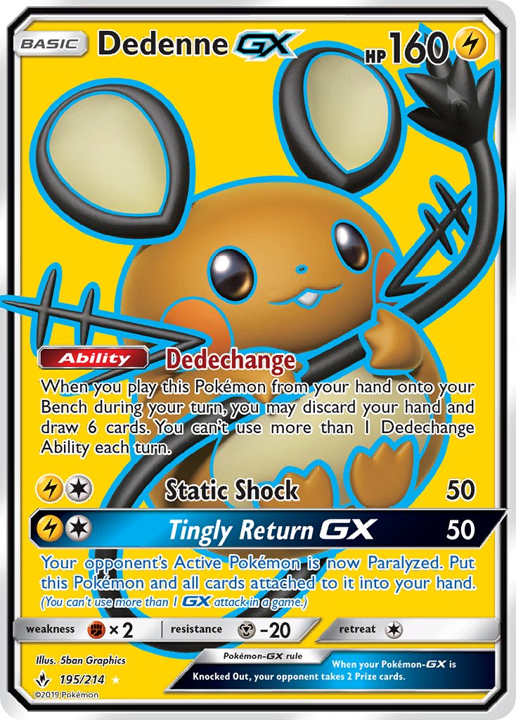 Dedenne GX 195-214 - FULL ART