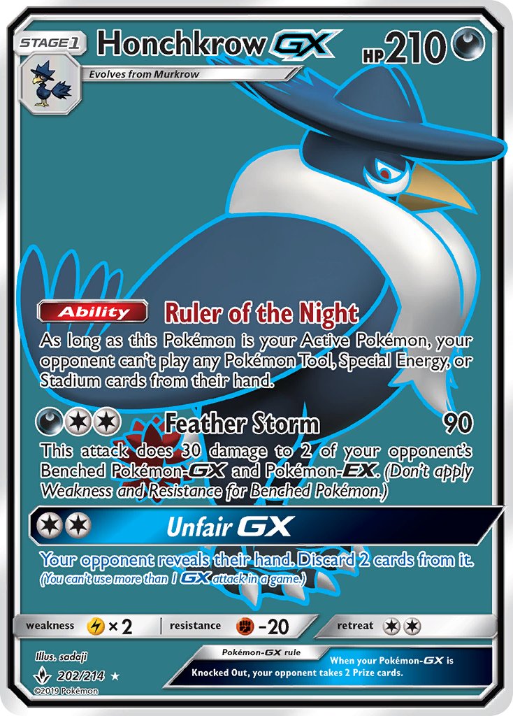 Honchkrow GX 202-214 - FULL ART